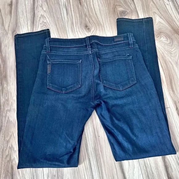 PAIGE DENIM | Skyline Skinny Jeans Blue Dark Wash | Size 26, 4 - Picture 4 of 12